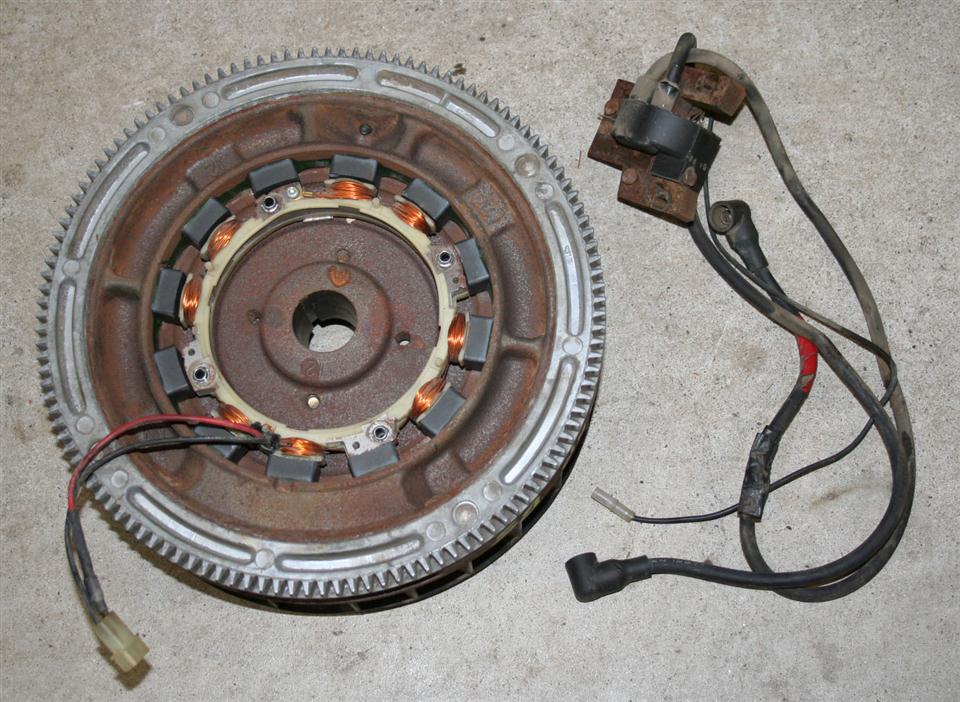 Used OEM Stator & Flywheel + Coil for Briggs & Stratton 20HP Twin II